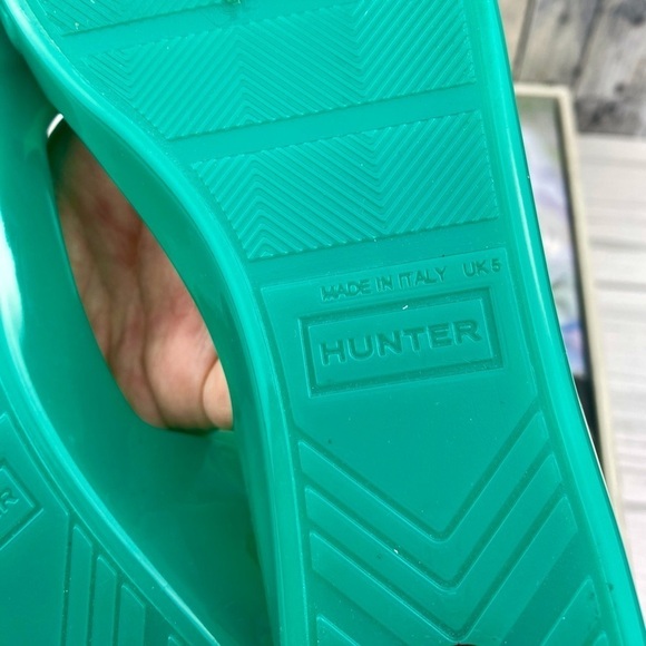 HUNTER Tiffany Open Toe Sandals in Maldives Green Size 7 New! - Picture 6 of 12